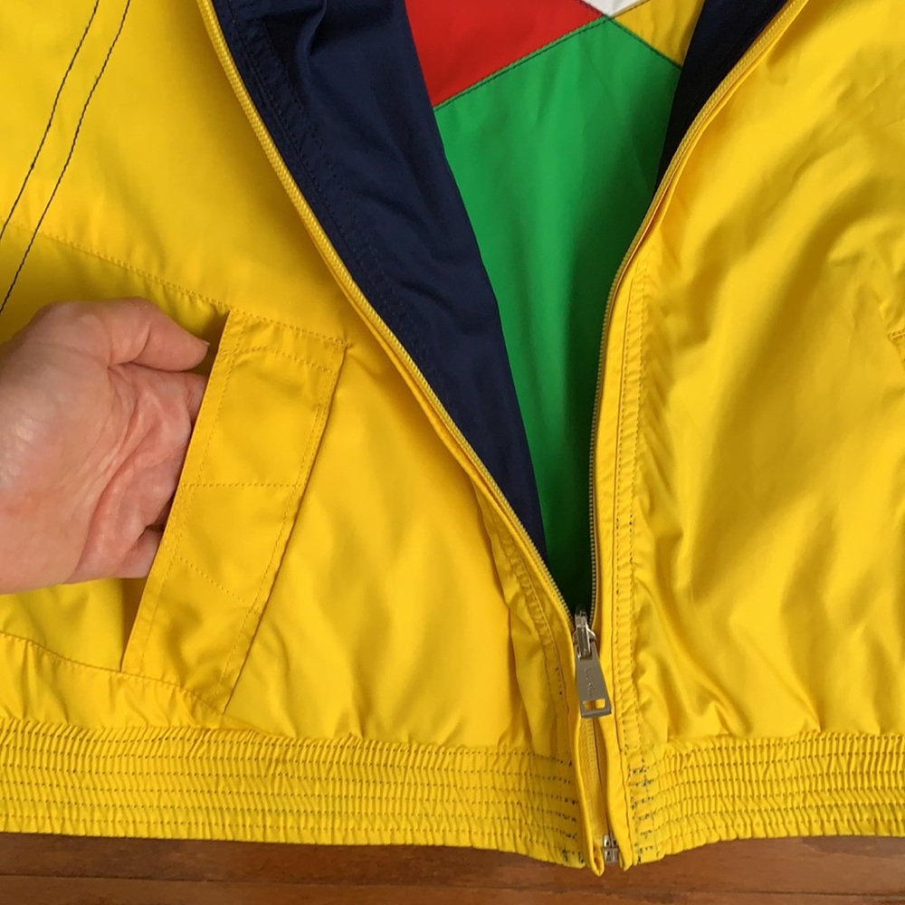 Vintage Lauren Ralph Lauren Reversible Color Block Zip Up Vest 90s Sporty large - Picture 12 of 14
